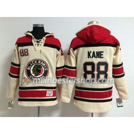 Chicago Blackhawks Patrick Kane 88 Weiß Sawyer Hooded Sweatshirt - Herren